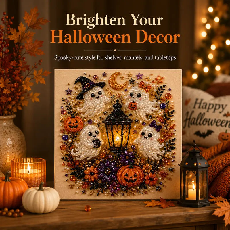 👻✨ Halloween Pearl Art DIY Kit – Turn Tiny Pearls into Spooky-Cute Magic