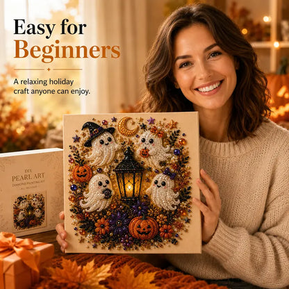 👻✨ Halloween Pearl Art DIY Kit – Turn Tiny Pearls into Spooky-Cute Magic