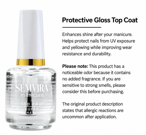 SEMVIRA High-Shine Protective Top Coat — 15ml