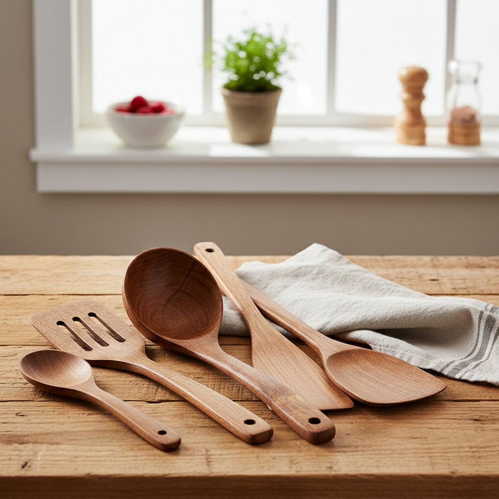 Premium Natural Chicken Wing Wood Cooking Utensils