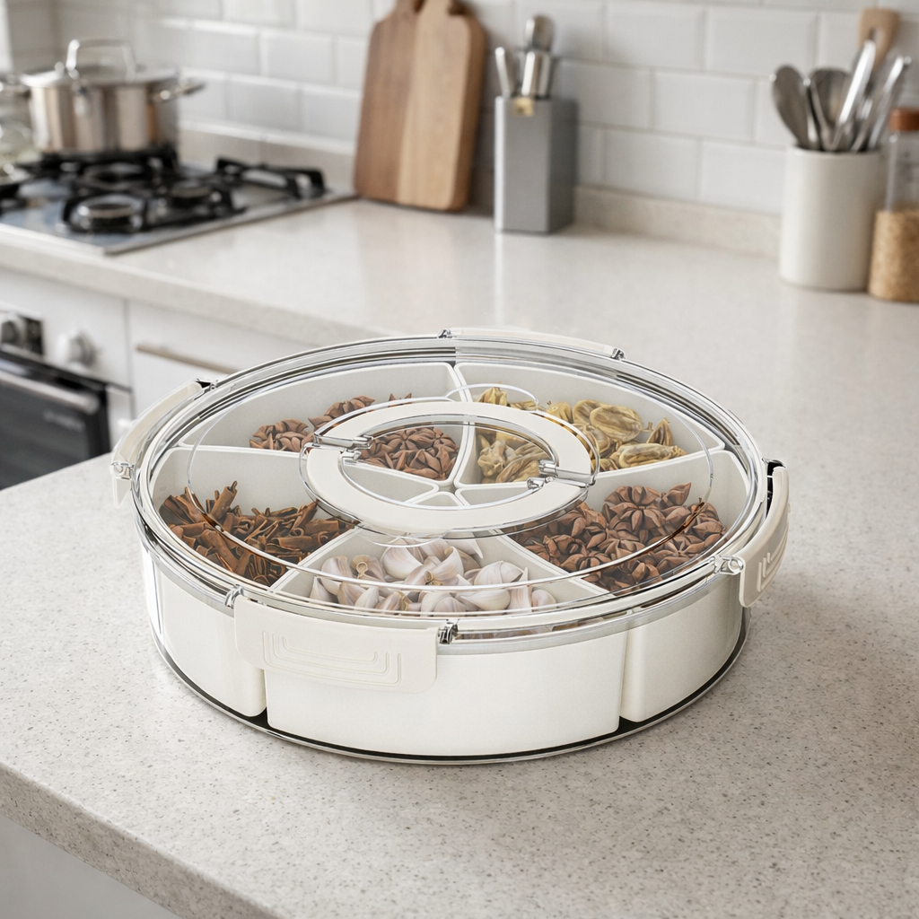 5-Compartment All-in-One Snack & Fruit Organizer