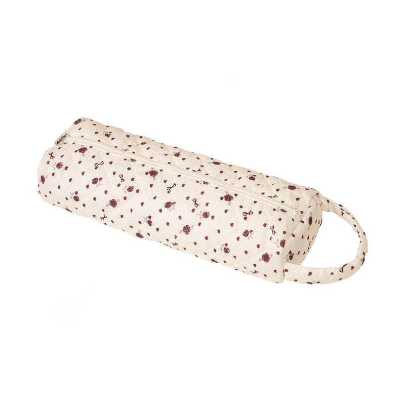 Quilted Multi‑Purpose Storage Bag, Portable Zipper Cosmetic Makeup Pouch with Handle 🧳