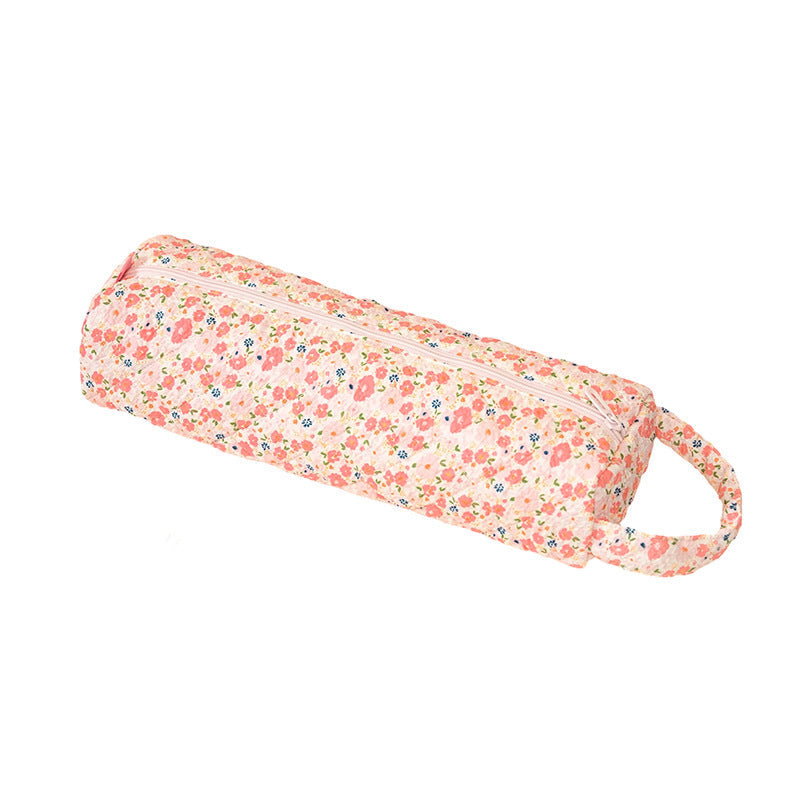 Quilted Multi‑Purpose Storage Bag, Portable Zipper Cosmetic Makeup Pouch with Handle 🧳