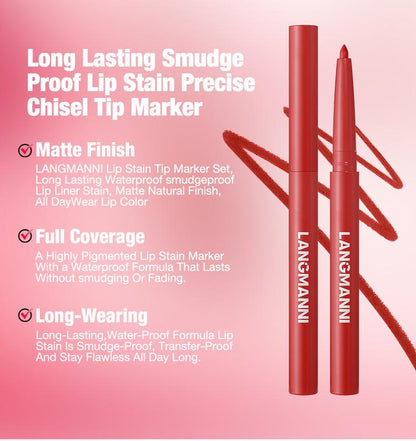 Sculpting Matte Velvet Lip Liner 12Pcs Set