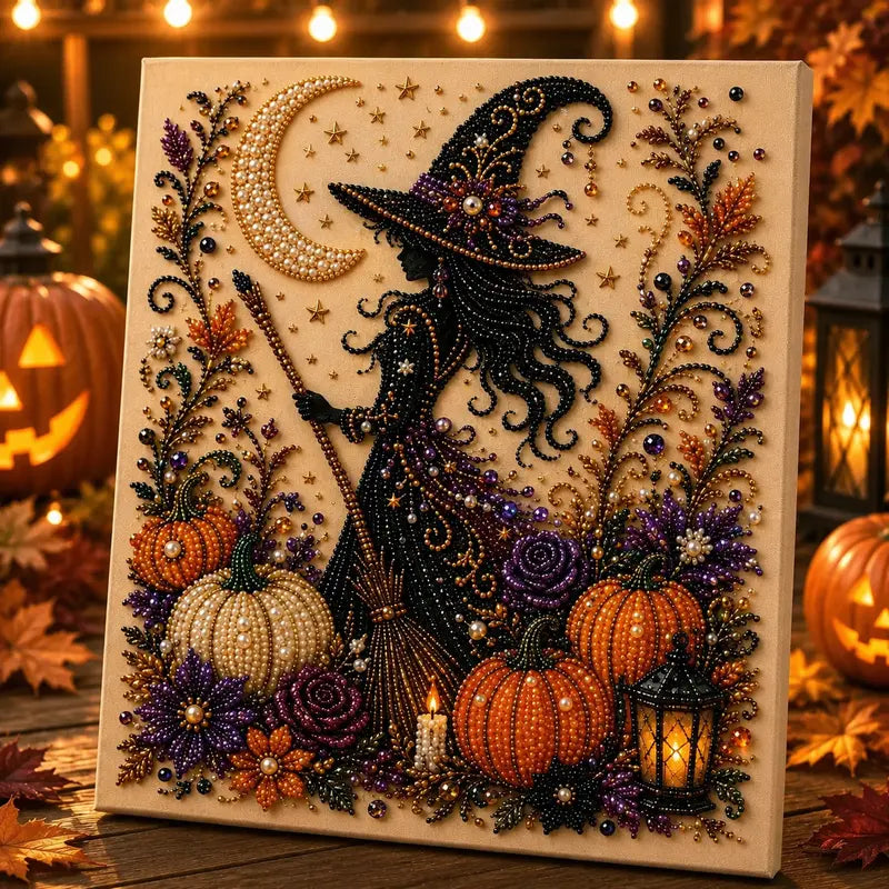 👻✨ Halloween Pearl Art DIY Kit – Turn Tiny Pearls into Spooky-Cute Magic