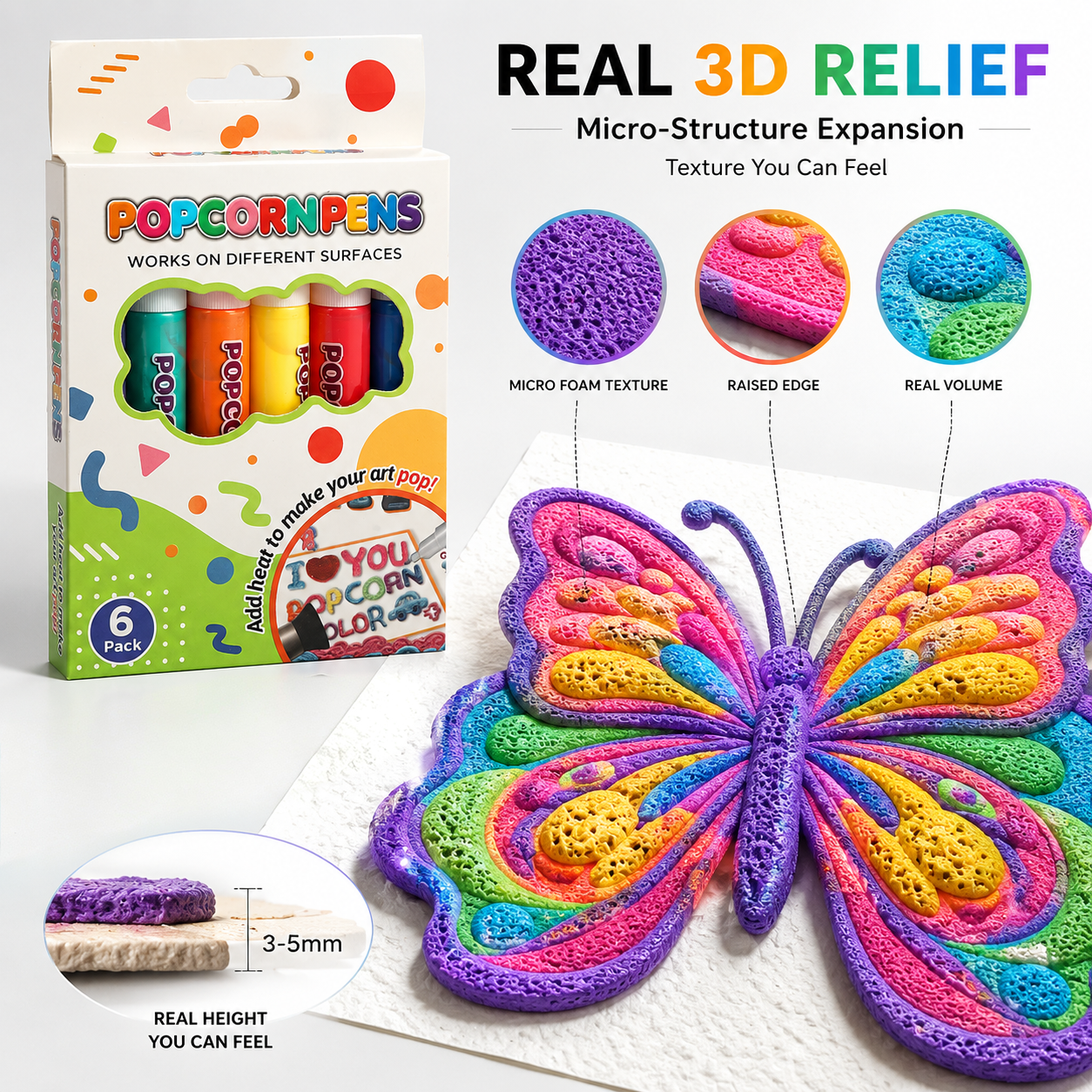 More than 50% OFF⏳|3D Relief Art Pen – Turn Flat Drawings Into Touchable 3D Art🪄