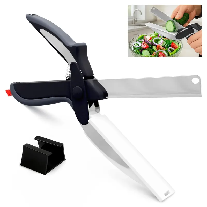 2-in-1 Kitchen Scissors with Built-in Cutting Board