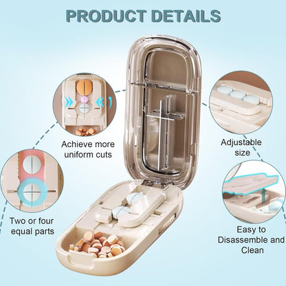 💊Portable Pill Cutter and Splitter for Multiple Pills