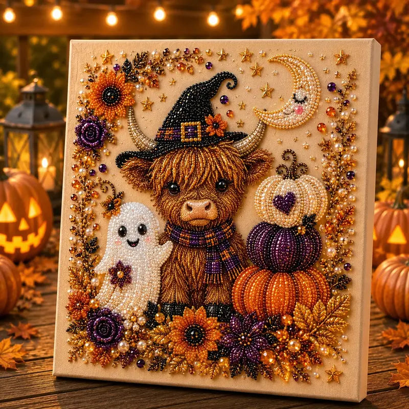 👻✨ Halloween Pearl Art DIY Kit – Turn Tiny Pearls into Spooky-Cute Magic
