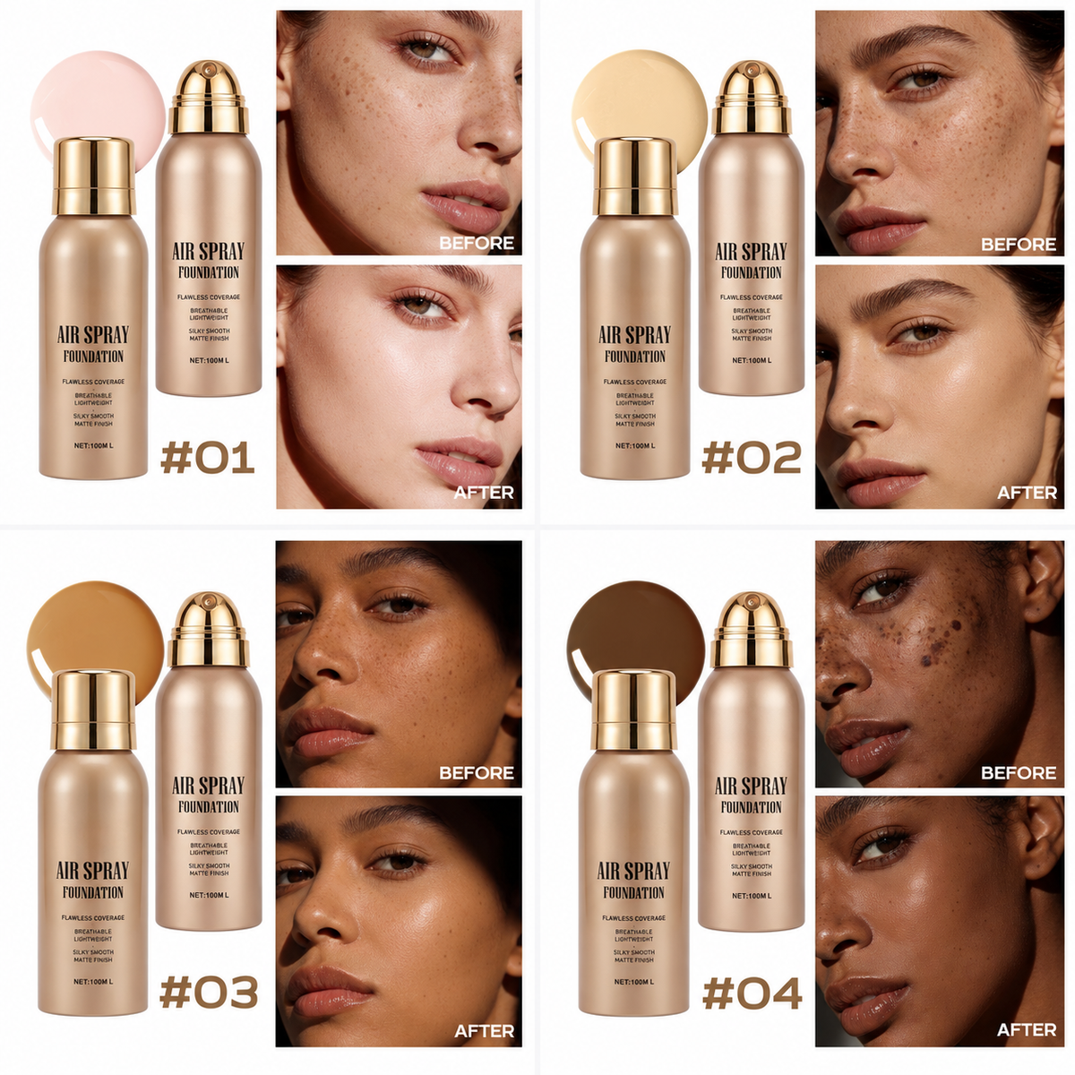 Air Spray Foundation – flawless full coverage, waterproof & sweatproof
