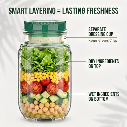 FreshGo Salad Jar - 4.5 Cups