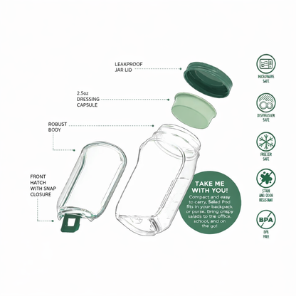 FreshGo Salad Jar - 4.5 Cups