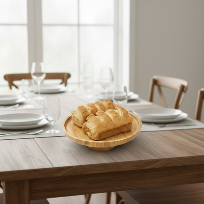 Elegant Leaf-Shaped Acacia Wood Serving Plate – Nature-Inspired Tableware