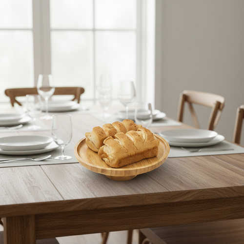 Elegant Leaf-Shaped Acacia Wood Serving Plate – Nature-Inspired Tableware